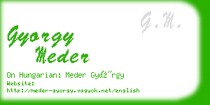 gyorgy meder business card